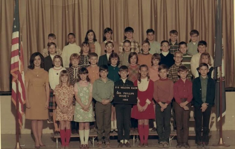 R.O. Nelson Elementary class photo, Mrs. Phillips, 1969